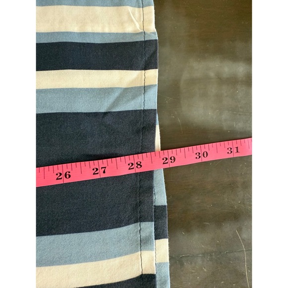 EXPRESS Button Down Men's Large Vertical Stripe Short Sleeve Camp Shirt NWT - Picture 7 of 8